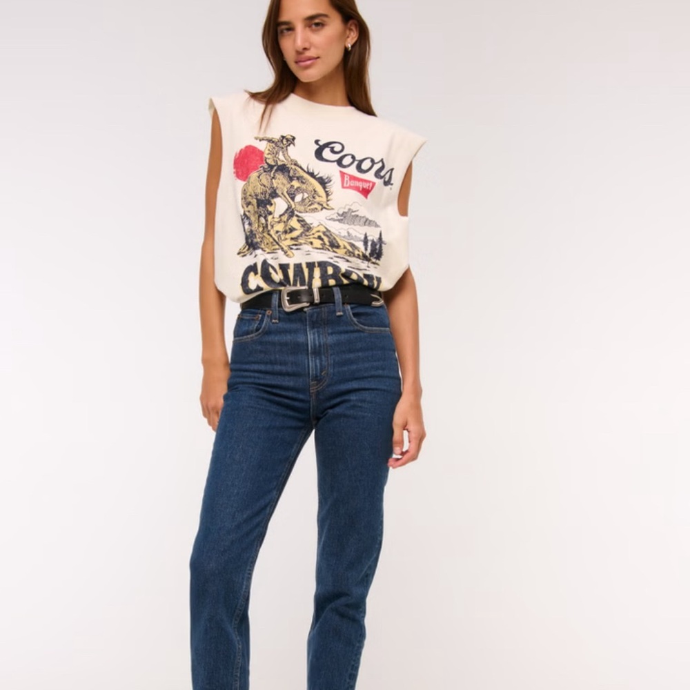 Abercrombie & Fitch Dark Blue Straight Leg Jeans